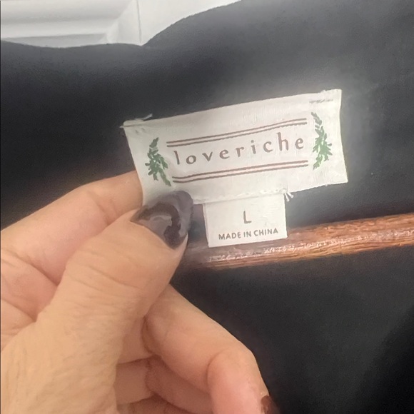 Loveriche Faux Suede Fringe Jacket Black Size Large Western Boho - Picture 4 of 6